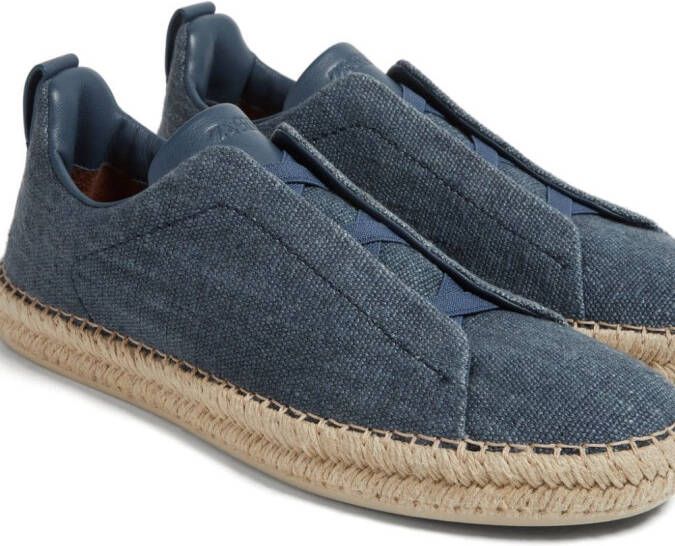 Zegna Triple Stitch espadrilles Blauw