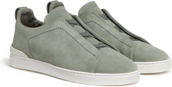 Zegna Triple Stitch low-top sneakers Groen