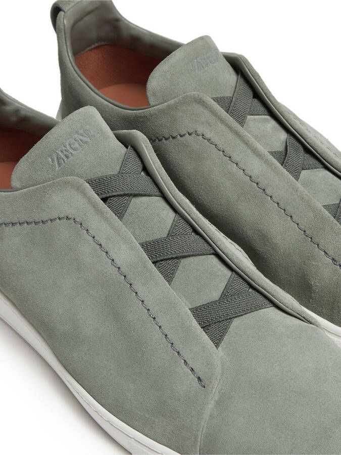 Zegna Triple Stitch low-top sneakers Groen