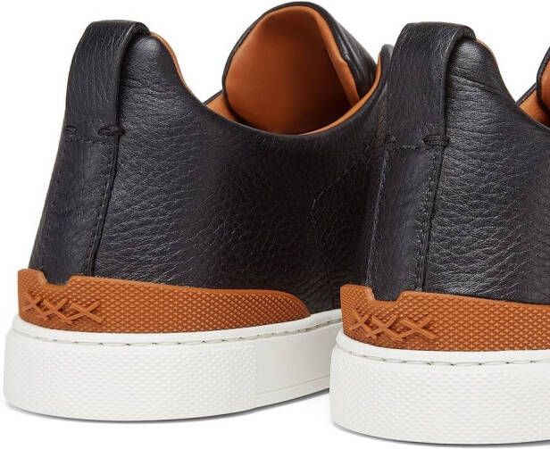 Zegna Triple Stitch low-top sneakers Zwart