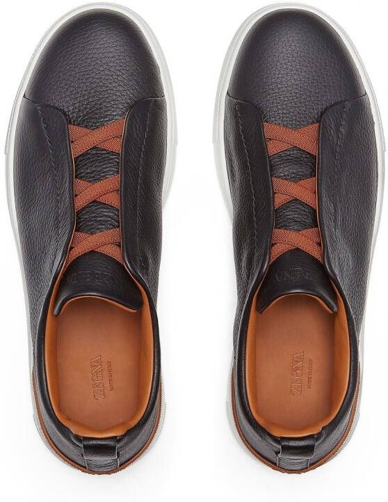 Zegna Triple Stitch low-top sneakers Zwart