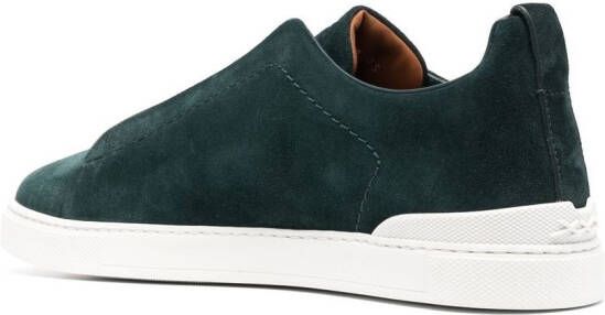 Zegna Triple Stitch slip-on sneakers Groen