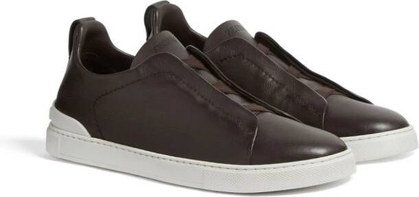 Zegna Triple Stitch Secondskin sneakers Bruin