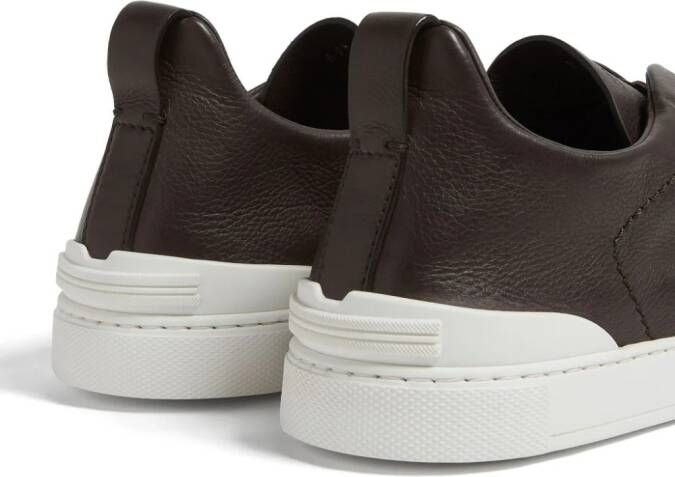 Zegna Triple Stitch Secondskin sneakers Bruin