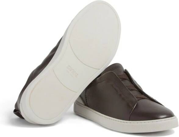 Zegna Triple Stitch Secondskin sneakers Bruin