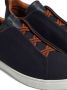 Zegna Triple Stitch slip-on sneakers Blauw - Thumbnail 3