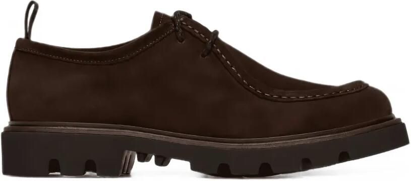 Fabi Suède derby schoenen met chunky zool Bruin