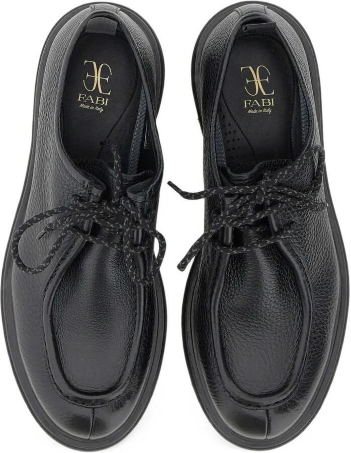 Fabi tumbled-finish lug-sole Derby shoes Zwart - Foto 2
