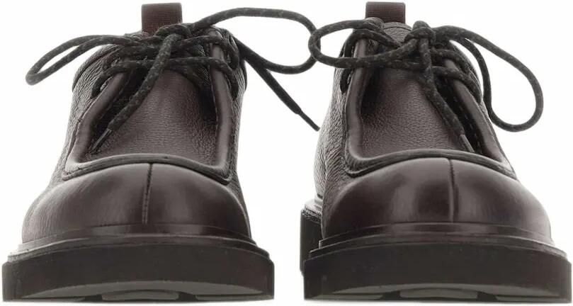 Fabi tumbled-leather lace-up Derby shoes Bruin - Foto 3
