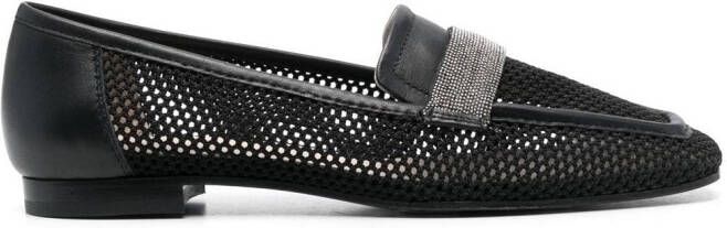 Fabiana Filippi Loafers met mesh Zwart