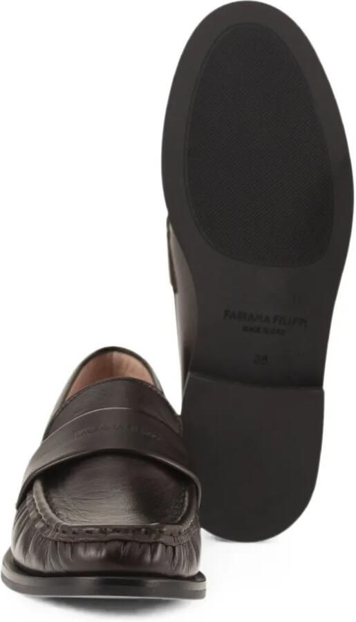 Fabiana Filippi Leren loafers Bruin - Foto 3