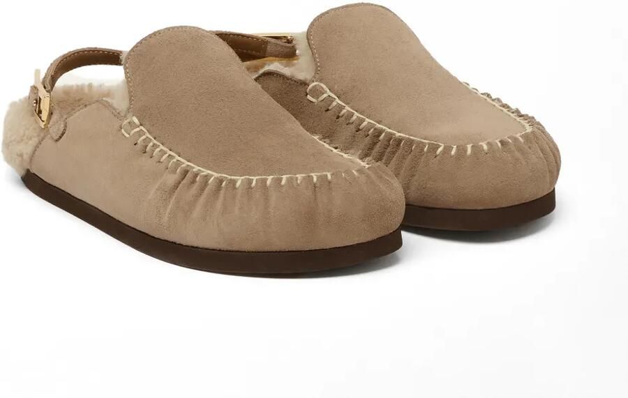 Fabiana Filippi Loafers met lammy voering en stikselafwerking Bruin - Foto 4