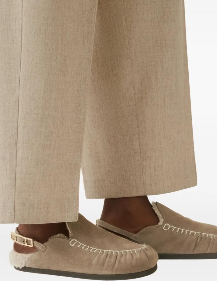 Fabiana Filippi Loafers met lammy voering en stikselafwerking Bruin - Foto 2