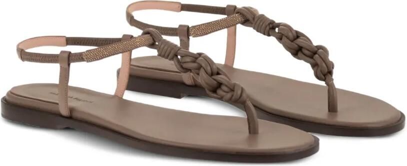 Fabiana Filippi Sandalen met gevlochten bandje Beige - Foto 5