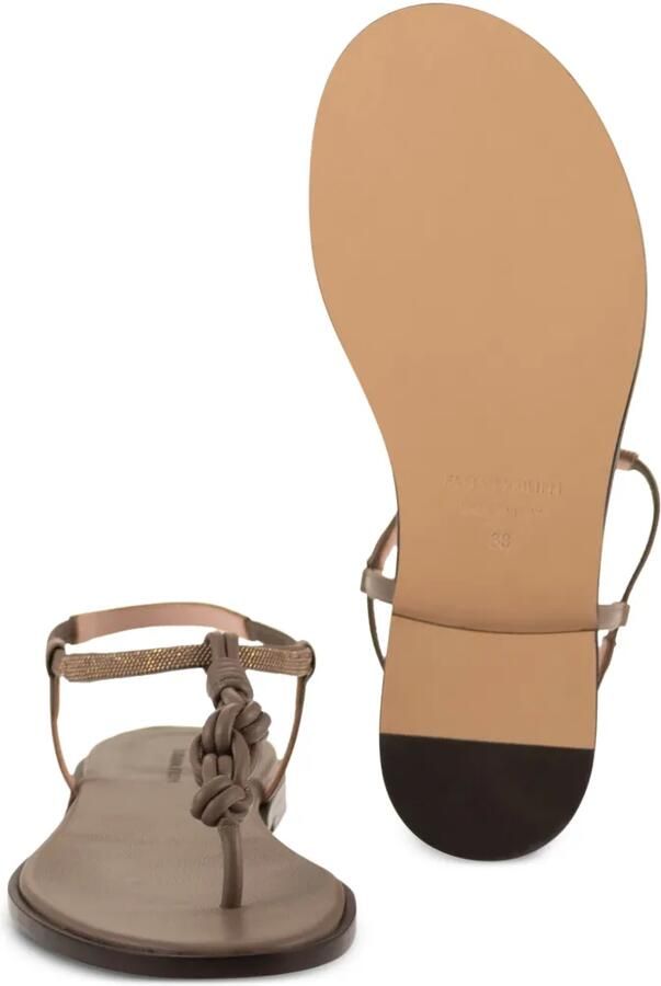 Fabiana Filippi Sandalen met gevlochten bandje Beige - Foto 2