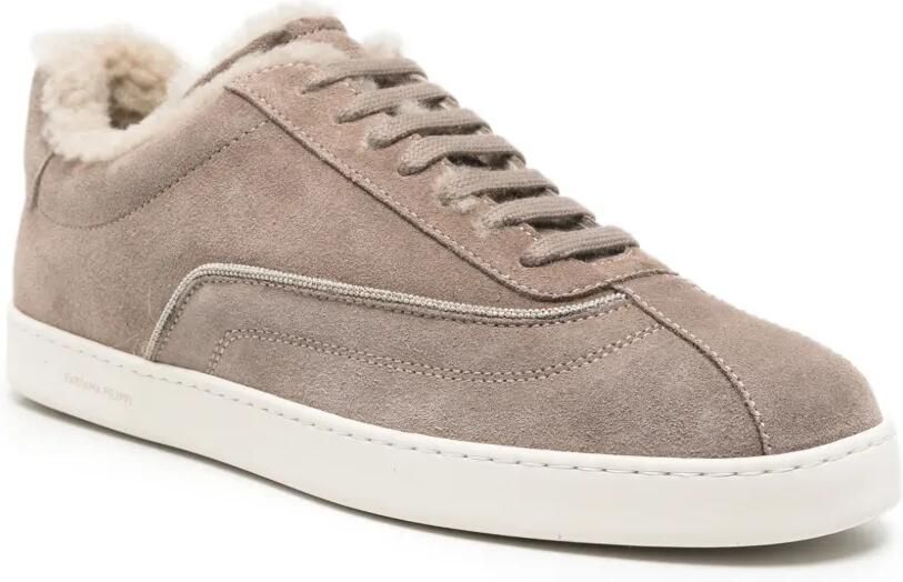 Fabiana Filippi Sneakers met lammy afwerking Bruin - Foto 2
