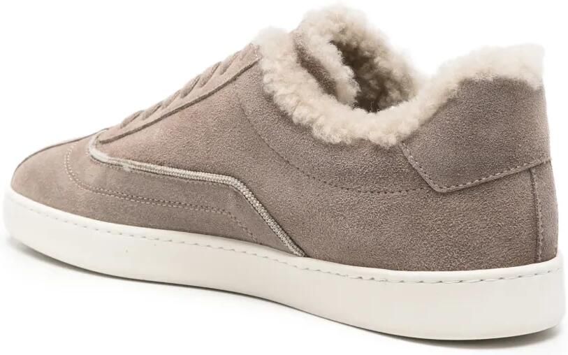 Fabiana Filippi Sneakers met lammy afwerking Bruin - Foto 3
