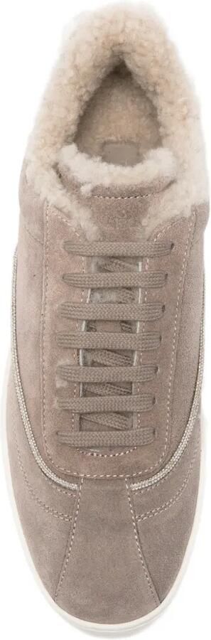 Fabiana Filippi Sneakers met lammy afwerking Bruin - Foto 4