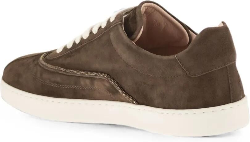 Fabiana Filippi Suède sneakers met metallic afwerking Bruin - Foto 5