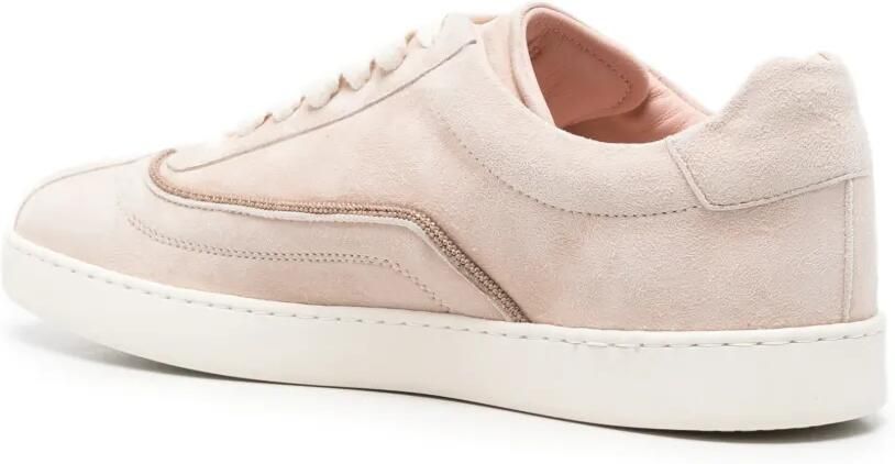 Fabiana Filippi Suède sneakers met monili-ketting Beige - Foto 3