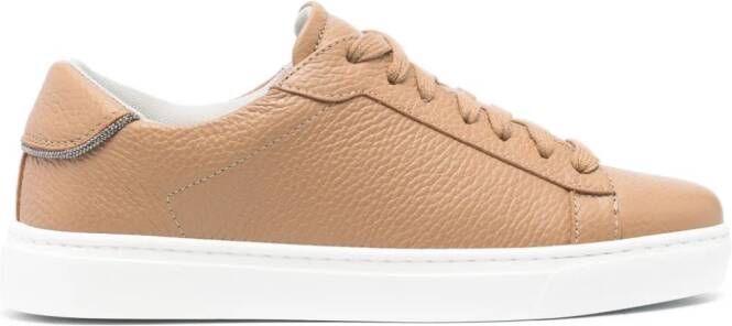 Fabiana Filippi Leren sneakers Bruin