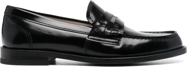 Fabiana Filippi Leren loafers Zwart