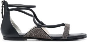 Fabiana Filippi Leren sandalen Zwart