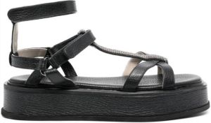 Fabiana Filippi Sandalen met klittenband Zwart