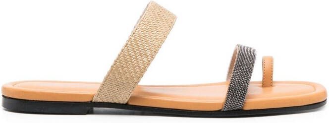 Fabiana Filippi Slippers met open neus Beige