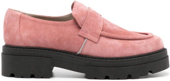 Fabiana Filippi Suède loafers Roze