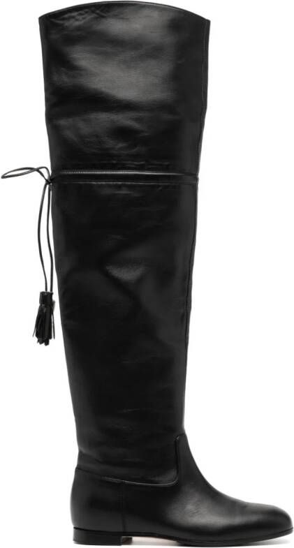 Fabiana Filippi tassel-detail leather boots Zwart
