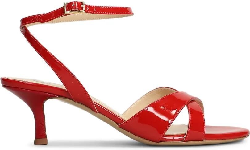 Fabio Rusconi Lakleren sandalen met gekruiste bandjes Rood