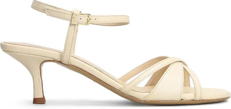 Fabio Rusconi Sandalen met gekruiste bandjes en gespsluiting Beige