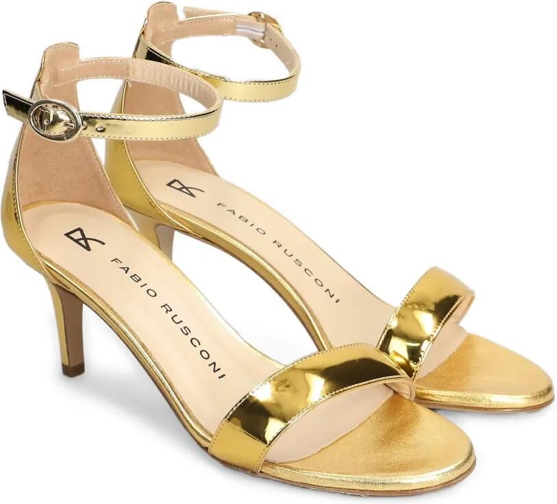 Fabio Rusconi Sandalen met metallic-effect en enkelbandje Goud - Foto 3