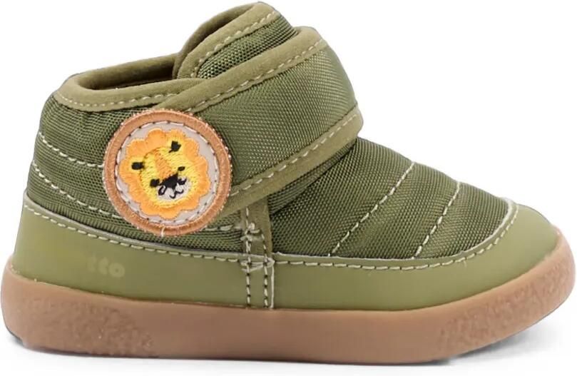 Falcotto Little Friends sneakers met klittenband en leeuwenpatch Groen - Foto 3