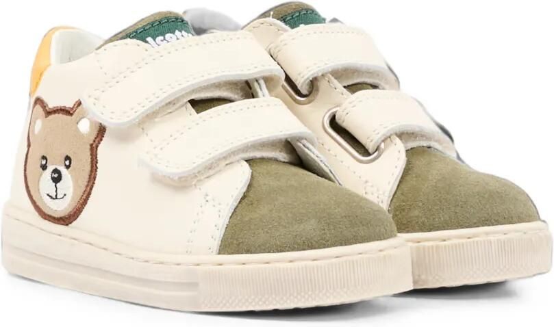 Falcotto Sneakers met klittenband en beerpatch Beige