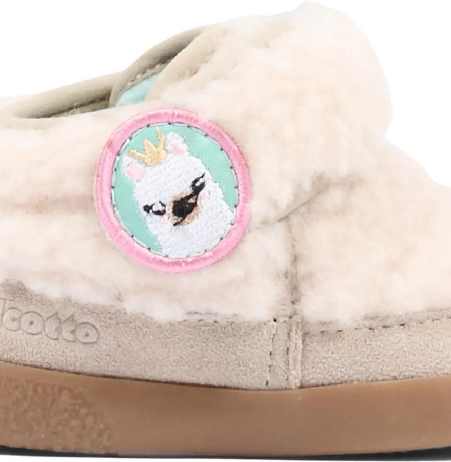 Falcotto Sneakers met klittenband en imitatielamswol Beige - Foto 2