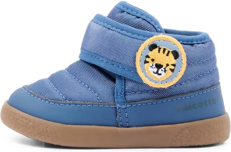 Falcotto Sneakers met klittenband en tijgerpatch Blauw - Foto 4