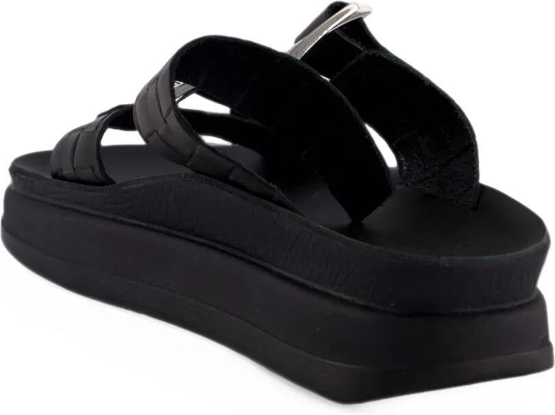 Fantasy Sandals Adelita sandalen met plateauzool en gespsluiting Zwart