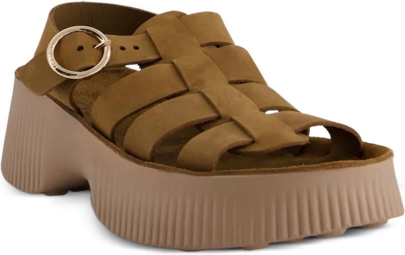 Fantasy Sandals Avril sandalen in kooistijl met gesp Bruin - Foto 3