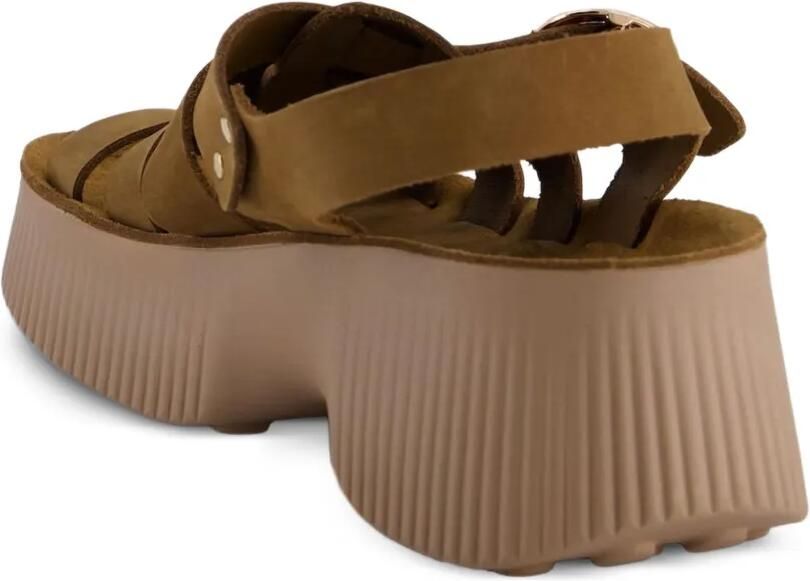Fantasy Sandals Avril sandalen in kooistijl met gesp Bruin - Foto 2