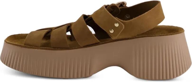 Fantasy Sandals Avril sandalen in kooistijl met gesp Bruin - Foto 5