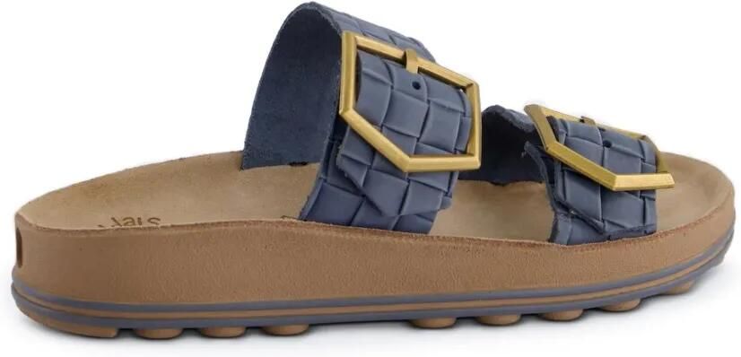 Fantasy Sandals Taylor geweven sandalen met gespsluiting Blauw - Foto 4