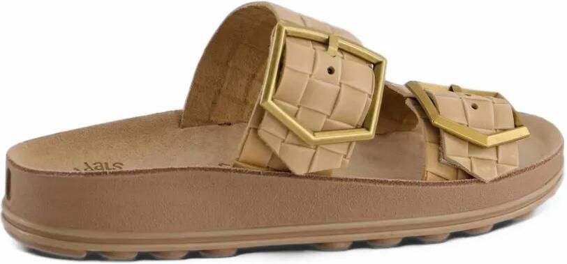 Fantasy Sandals Taylor sandalen met geweven bandje Beige