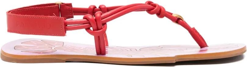 FARM Rio Lobster sandalen met geknoopt bandje Rood