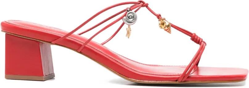FARM Rio Sandalen met bandjes en bedel Rood