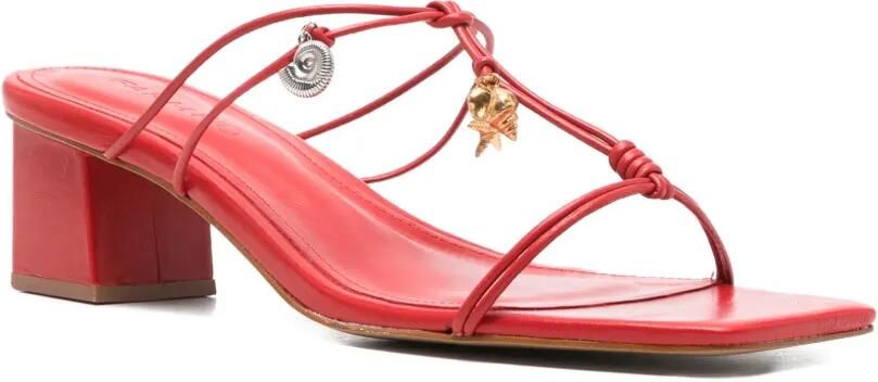 FARM Rio Sandalen met bandjes en bedel Rood - Foto 4