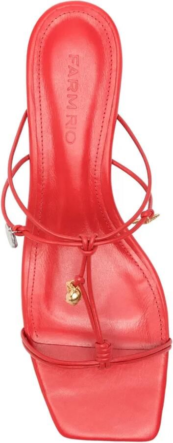 FARM Rio Sandalen met bandjes en bedel Rood - Foto 2