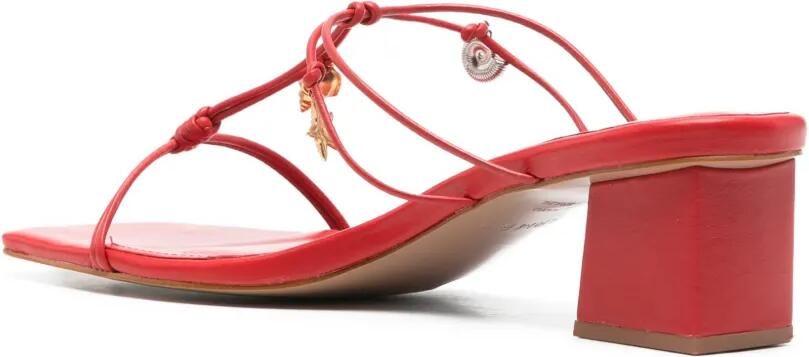 FARM Rio Sandalen met bandjes en bedel Rood - Foto 3