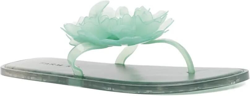 FARM Rio Teenslippers verfraaid met bloemen Groen - Foto 3
